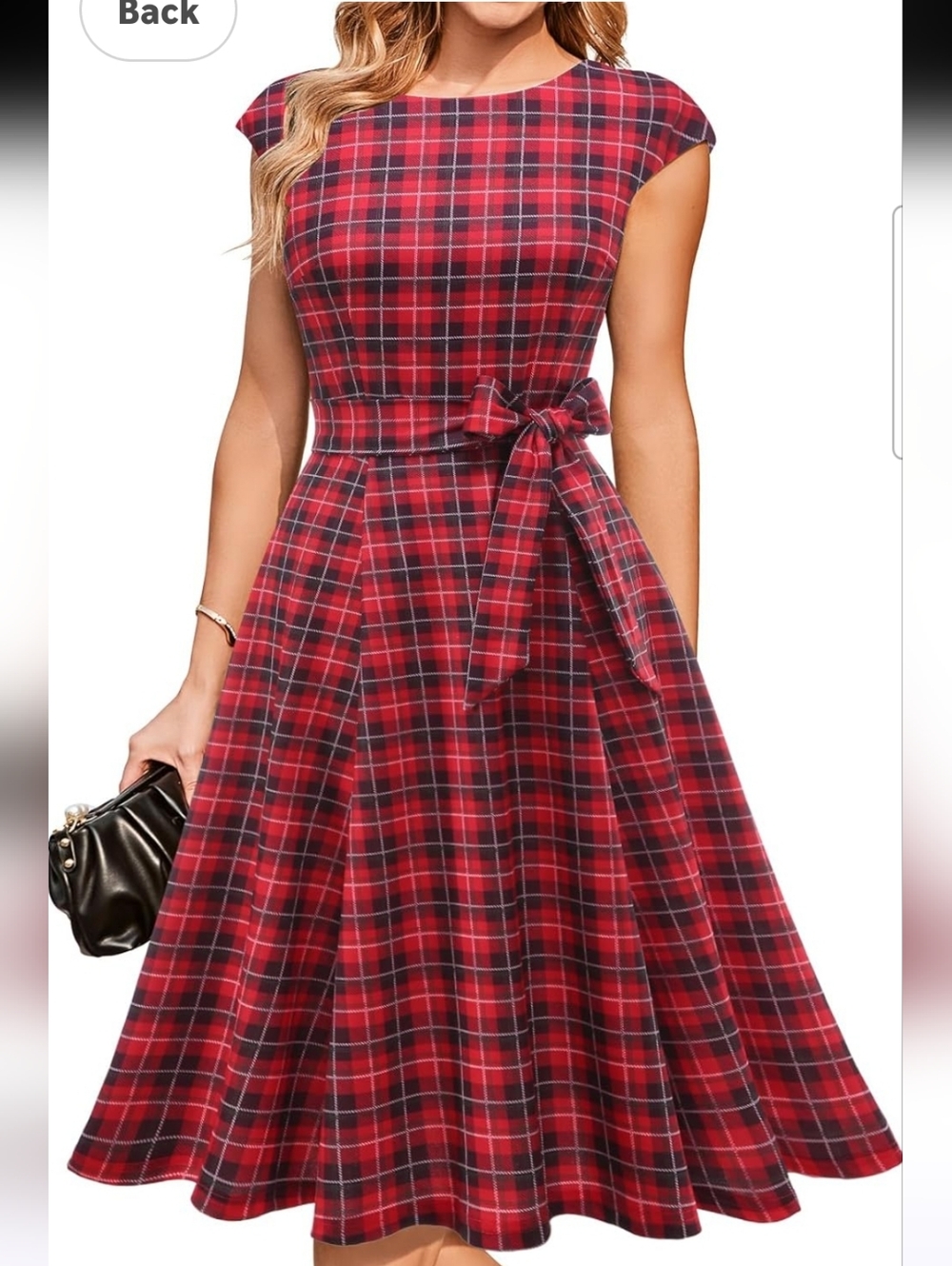 DRESSTELLS Women's Cocktail Dresses XL plaid